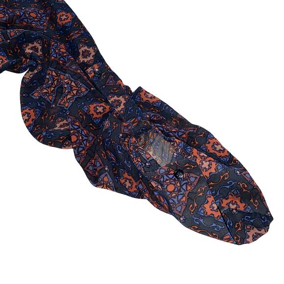 Forever 21 Contemporary Boho Print Purple Blouse Size S - Picture 4 of 7